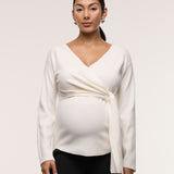 Cross Wrap Knit Feeding Top