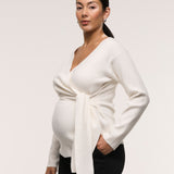 Cross Wrap Knit Feeding Top