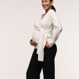 Cross Wrap Knit Feeding Top