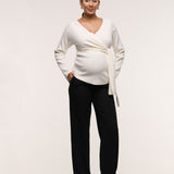 Cross Wrap Knit Feeding Top