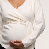 Cross Wrap Knit Feeding Top