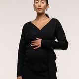 Cross Wrap Knit Feeding Top