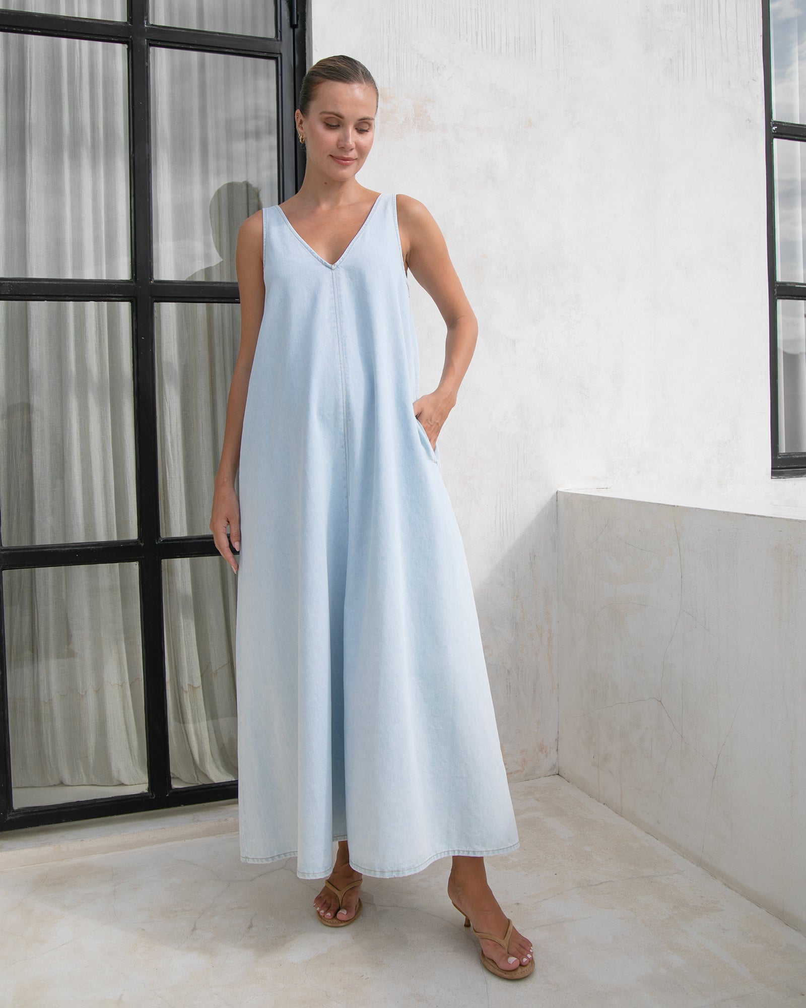 Emily Denim Maxi Dress | Soon Maternity Emily Denim Maxi Dress | Soon Maternity