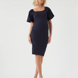 Kim Flare Sleeve Dress - Navy