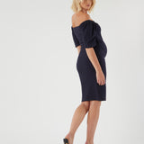 Kim Flare Sleeve Dress - Navy