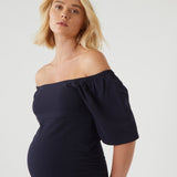 Kim Flare Sleeve Dress - Navy