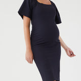 Kim Flare Sleeve Dress - Navy