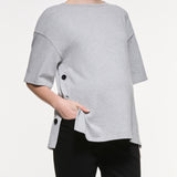 Luna Button Cotton Top