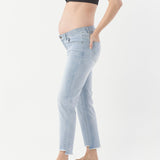 Mid Rise Slim Straight Jeans