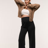 Pull-On Wide Leg Pants