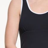 Scooped Neck One Piece Swimsuit