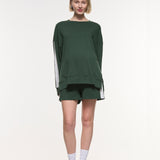 Side Split Stripe Cotton Top