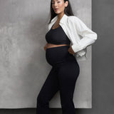 Straight Flare Overbelly Leggings