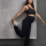 Straight Flare Overbelly Leggings