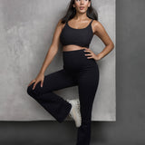 Straight Flare Overbelly Leggings