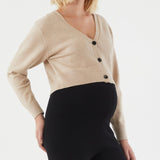 V-Neck Cropped Cardigan