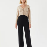 V-Neck Cropped Cardigan