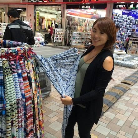 A PREGNANT WOMAN OUT AND ABOUT.