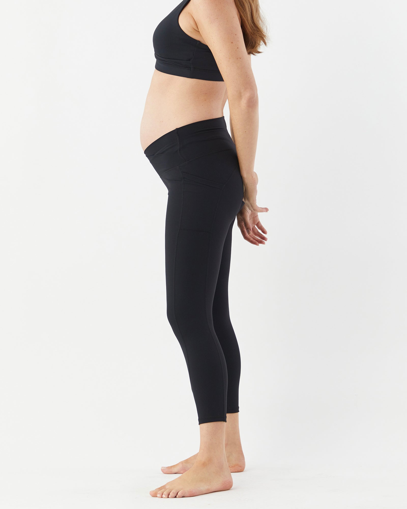 Women's Active Buttery Soft Maternity Leggings. (6 pack) • Wide, high rise  waistband lies flat against your skin • Interior waistband pocket can hold  keys, cards, cash • Ultra buttery soft fabrication •