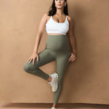 Active Overbelly Side Pocket 7/8 Leggings - Khaki