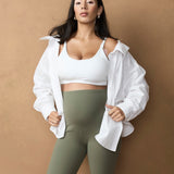Active Overbelly Side Pocket 7/8 Leggings - Khaki