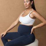 Active Overbelly Side Pocket 7/8 Leggings - Midnight