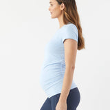 Classic Cotton Maternity T-Shirt - Sky Blue