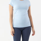 Classic Cotton Maternity T-Shirt - Sky Blue