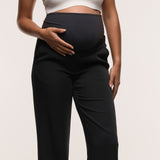 Classic Overbelly Straight Pants - Black