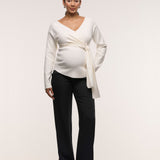 Classic Overbelly Straight Pants - Black