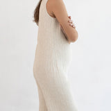 Collette Linen Knit Feeding Jumpsuit