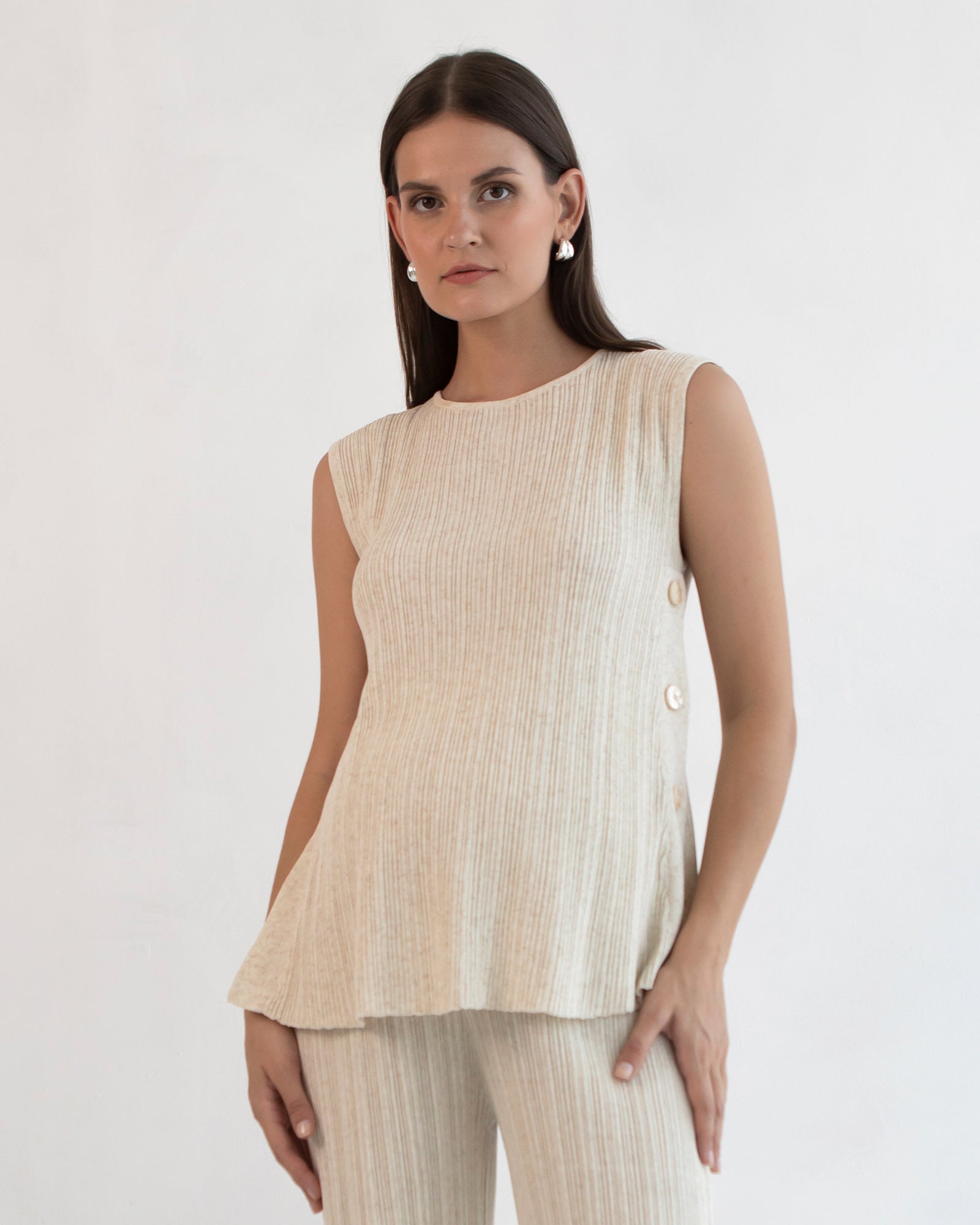 Collette Linen Knit Feeding Tank