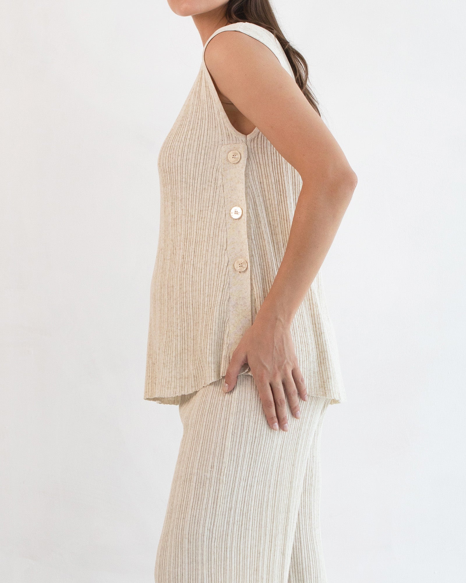 Collette Linen Knit Feeding Tank