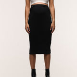 Crepe Buttoned Midi skirt