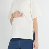Crepe Knit Button Feeding Top