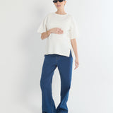 Crepe Knit Button Feeding Top