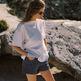 Crepe Knit Button Feeding Top