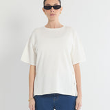 Crepe Knit Button Feeding Top
