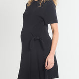 Crepe Knit Tie Dress