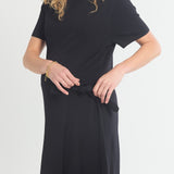 Crepe Knit Tie Dress