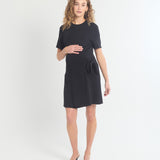 Crepe Knit Tie Dress