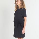 Crepe Knit Tie Dress