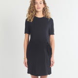 Crepe Knit Tie Dress