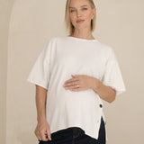 Crepe Knit Button Feeding Top