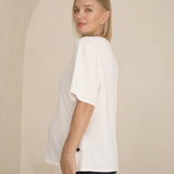 Crepe Knit Button Feeding Top