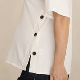 Crepe Knit Button Feeding Top