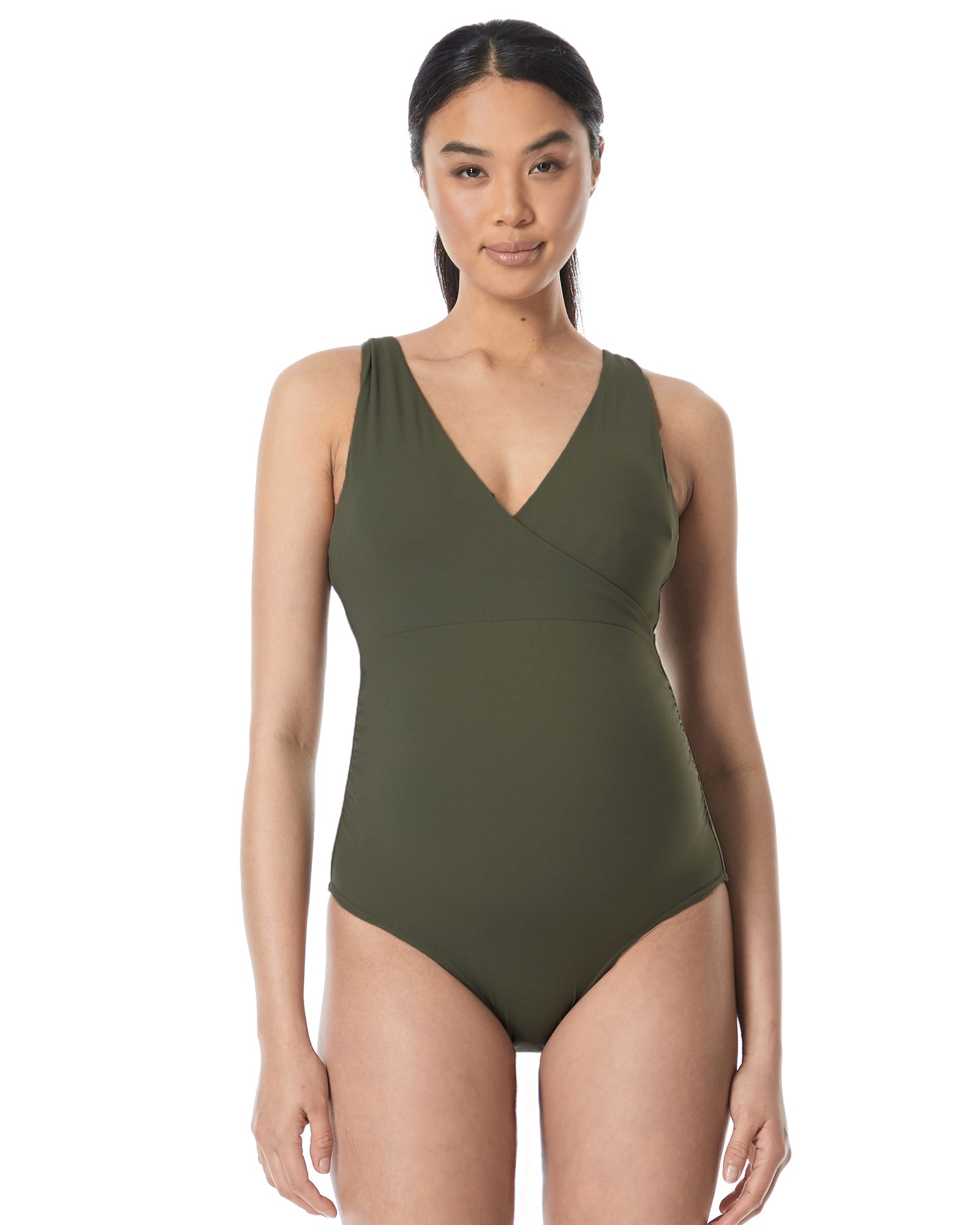 Cross Front One Piece Swimsuit