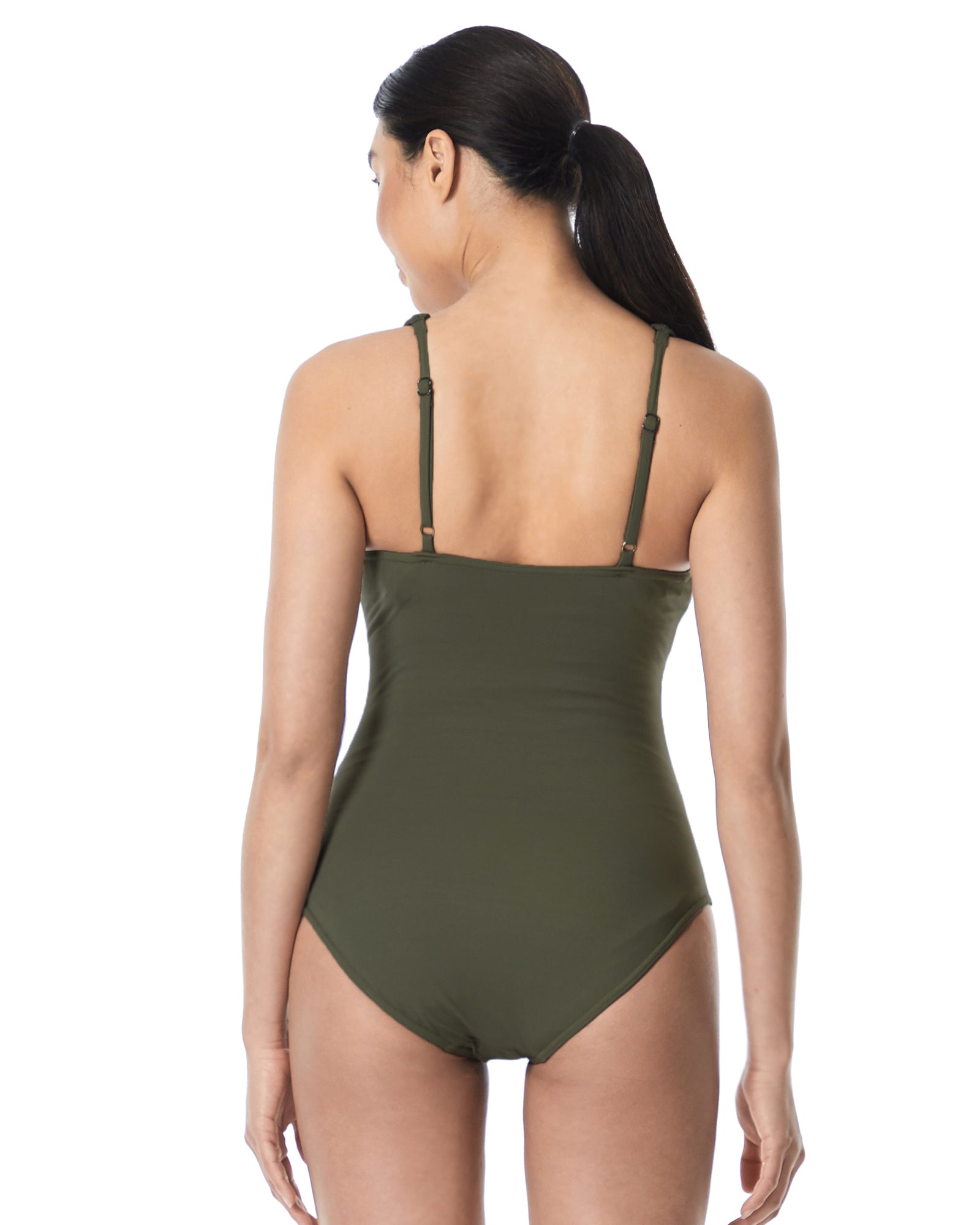 Cross Front One Piece Swimsuit