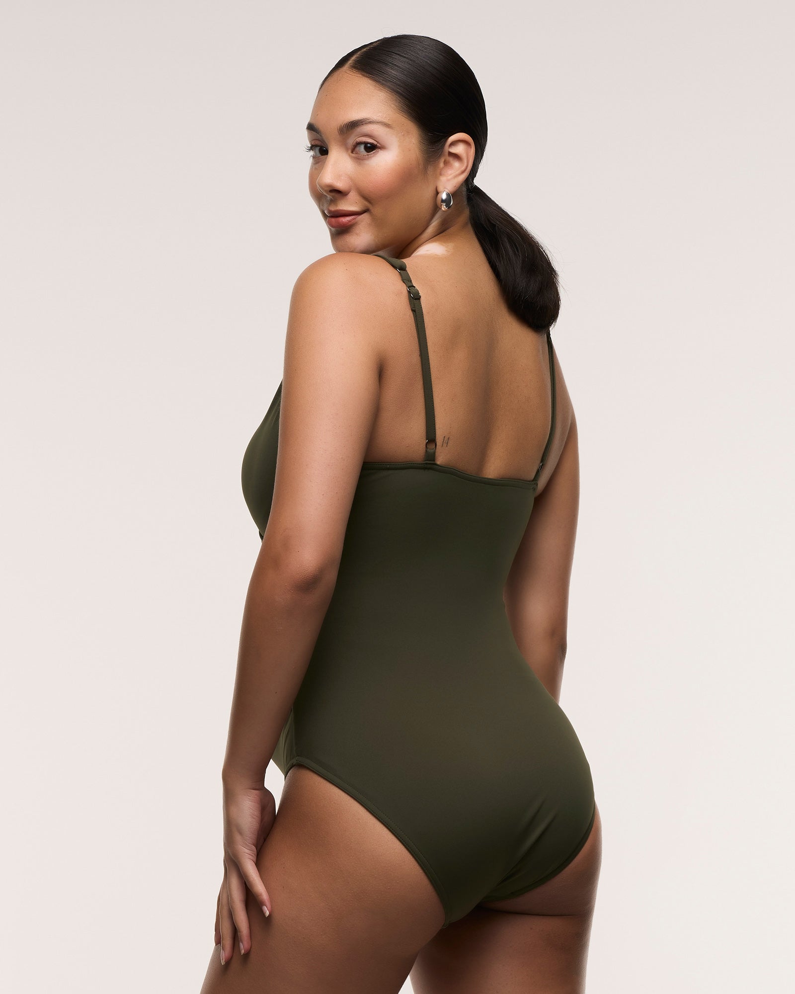 Cross Front One Piece Swimsuit