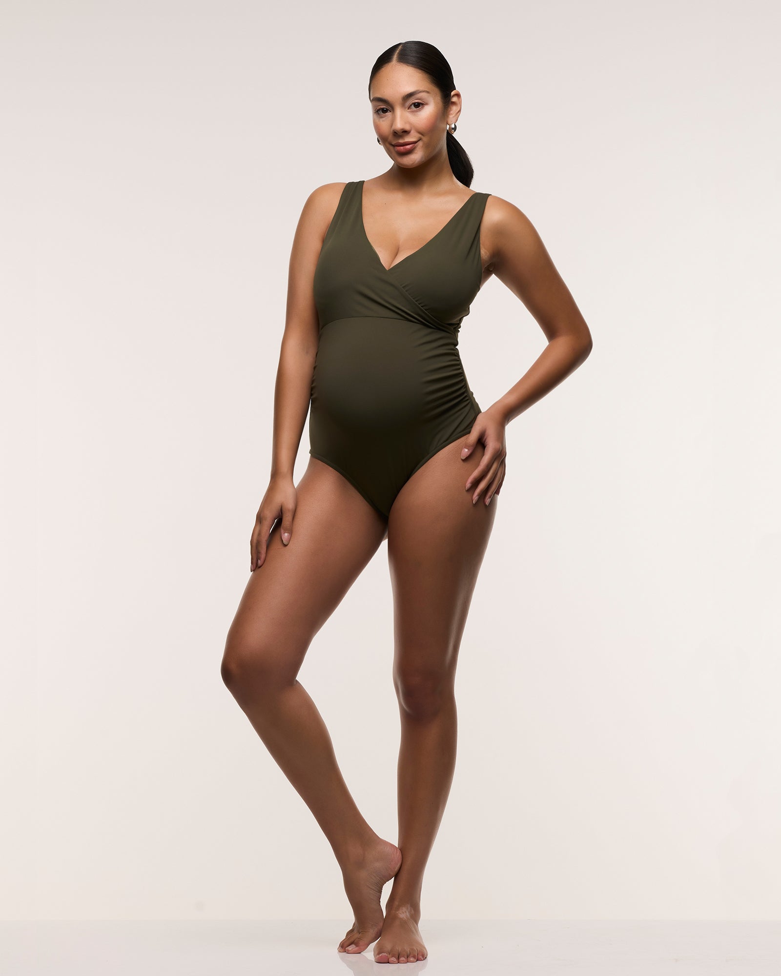 Cross Front One Piece Swimsuit